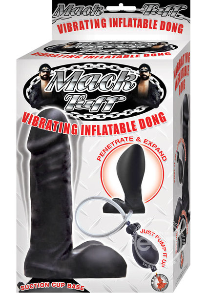 NASSTOYS MACK TUFF VIBRATING INFLATE DONG BLACK
