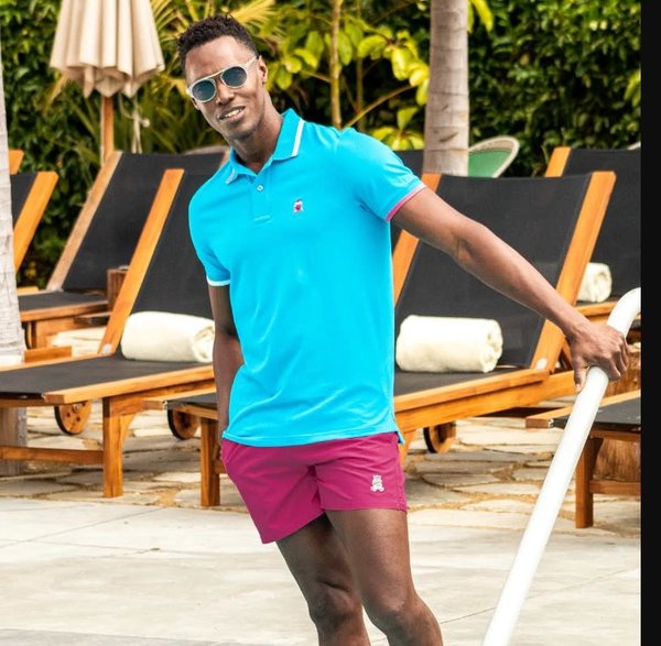 EX FROG EX FROG MONACO SLIM FIT POLO BLUE