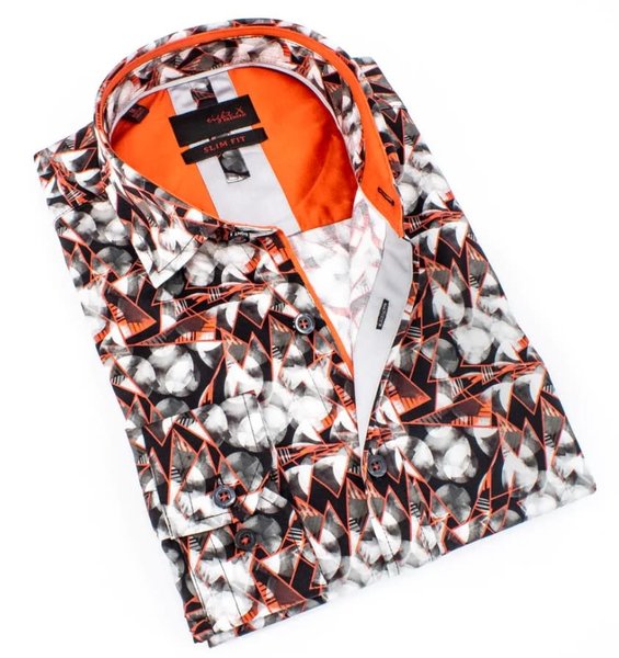 EX FROG EIGHT X BLUR & SHARPEN BUTTON DOWN SHIRT