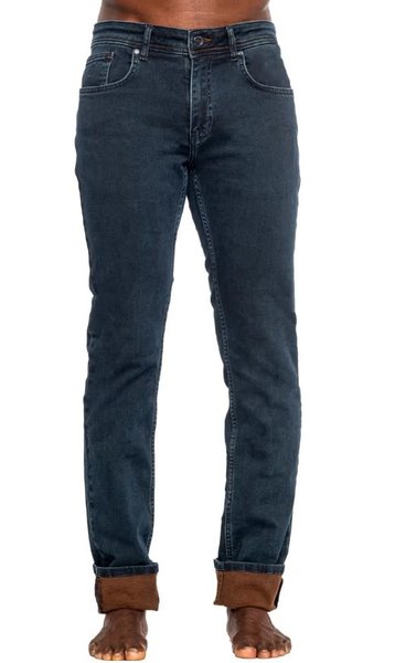 EX FROG EIGHT X NAVY SLIM FIT JEANS W/ BROWN INNER LININGFIT