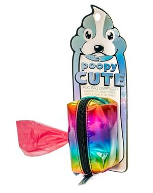FYDELITY FYDELITY POOPCUTE DOGGY WASTE BAG HOLDER METALLIC RAINBOW