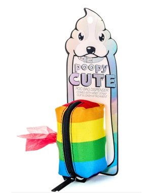 FYDELITY FYDELITY POOPCUTE DOGGY WASTE BAG HOLDER RAINBOW STRIPE
