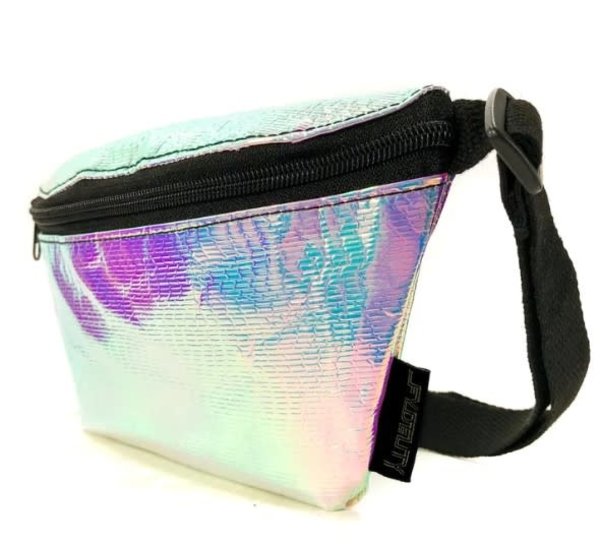 FYDELITY FYDELITY ULTRA SLIM INTERPLANETARY AURA SILVER FANNY PACK
