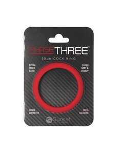 IMMENSE PLEASURE PRODUCTS PHASE THREE 50MM COCK RING BLUE