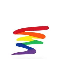  RAINBOW SQUIGGLE STATIC CLING