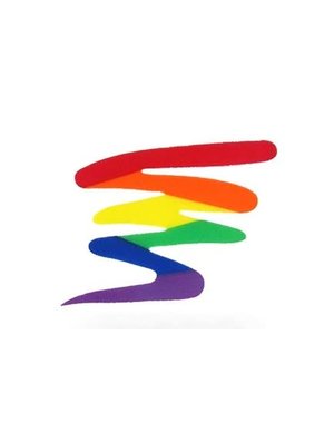  RAINBOW SQUIGGLE STATIC CLING