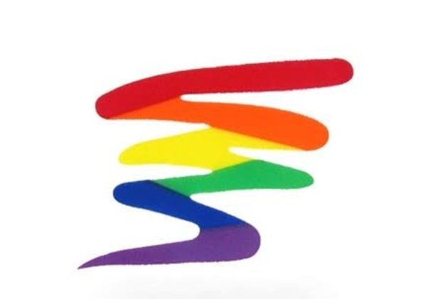 RAINBOW SQUIGGLE STATIC CLING