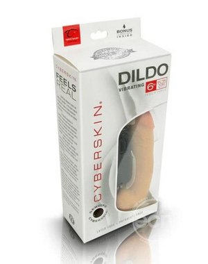 CalExotics CYBERSKIN VIBRATING CYBER COCK WITH BALLS 6"