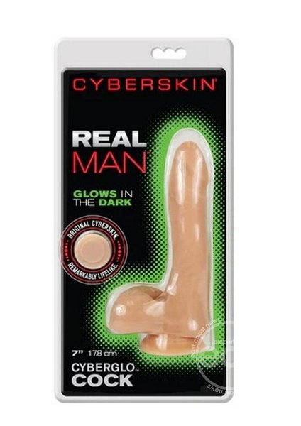 TOPCO/T.L.C CYBERSKIN CYBERGLO COCK WITH SUCTION