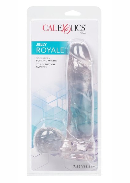CalExotics JELLY DONG 8" W/ SUCTION CLEAR