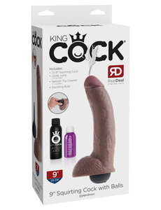 PIPEDREAM PRODUCTS KING COCK SQUIRTING WITH BALLS 9"