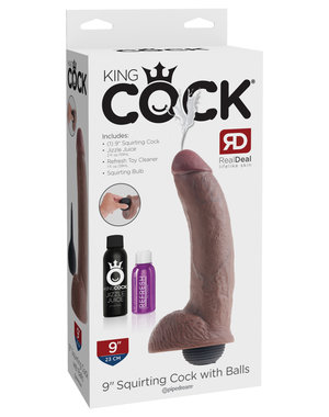 PIPEDREAM PRODUCTS KING COCK SQUIRTING WITH BALLS 9"