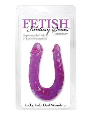 PIPEDREAM PRODUCTS LUCKY LADY DUAL STIMULATOR 12" PURPLE