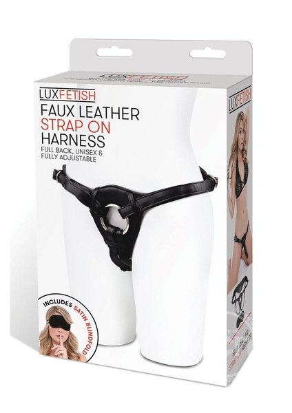 LUX FETISH LUX PATENT LEATHER BLACK HARNESS
