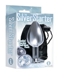 ICON BRANDS SILVER STARTER BEJEWELED STAINLESS STEEL PLUG