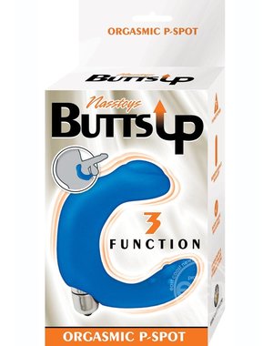 NASSTOYS NASSTOYS BUTTS UP ORGASMIC P-SPOT VIBRATING PLUG BLUE