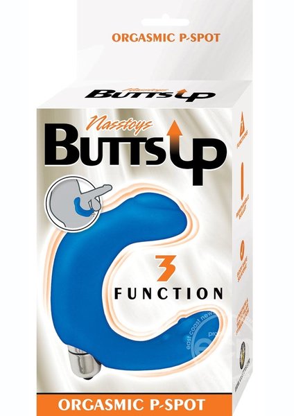 NASSTOYS NASSTOYS BUTTS UP ORGASMIC P-SPOT VIBRATING PLUG BLUE