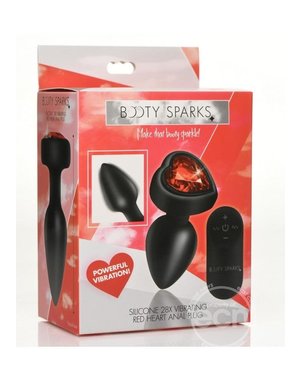 XR Brands BOOTY SPARKS RED HEART PLUG W/REMOTE SMM
