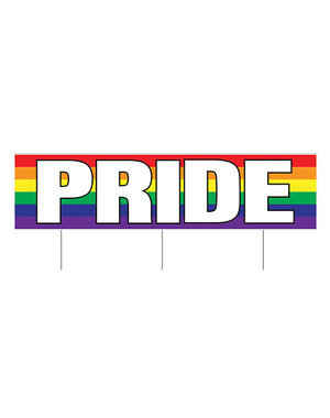 RAINBOW PLASTIC JUMBO PRIDE YARD SIGN