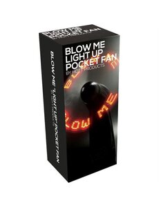 Hott Products LIGHT UP "BLOW ME" POCKET FAN BLACK