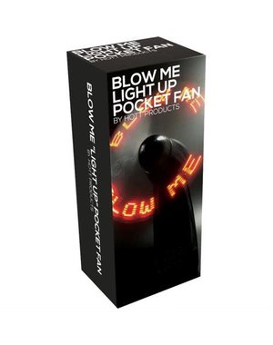 Hott Products LIGHT UP "BLOW ME" POCKET FAN BLACK
