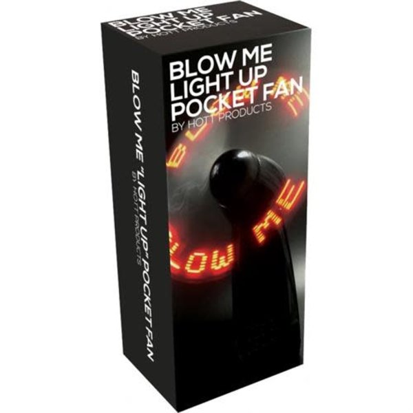 Hott Products LIGHT UP "BLOW ME" POCKET FAN BLACK