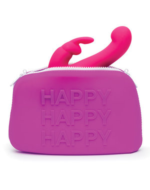 RAINBOW HAPPY RABBIT LOVE STORAGE BAG LARGE PURPLE