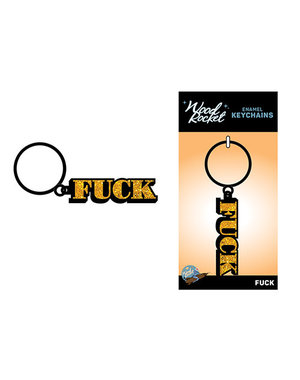 WOOD ROCKET WOOD ROCKET ENAMEL KEYCHAIN FUCK