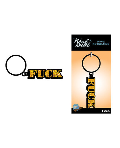 WOOD ROCKET WOOD ROCKET ENAMEL KEYCHAIN FUCK