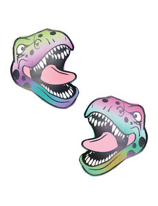  NEVA NUDE REFLECTIVE DINOSAUR PASTIES