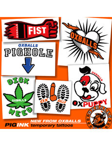OXBALLS OX BALLS PIG INK TEMP TATTOOS