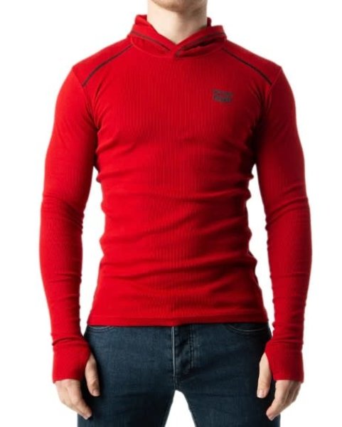 NASTY PIG NASTY PIG CAMDEN HOODED LONG SLEEVE RED