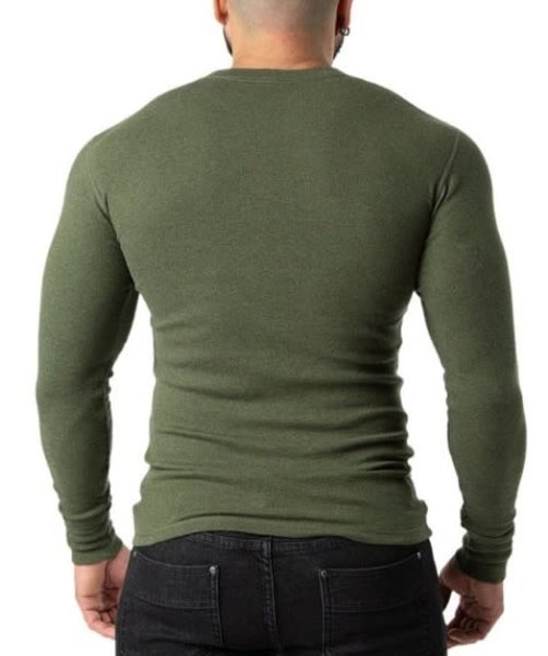 NASTY PIG NASTY PIG UNION LONG SLEEVE HEATHER ARMY