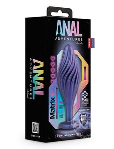 BLUSH NOVELTIES ANAL ADVENTURES MATRIX SWIRL BLING PLUG SAPPHIRE