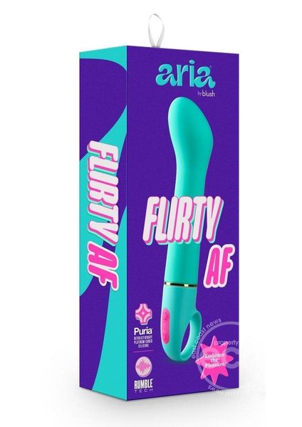 BLUSH NOVELTIES ARIA FLIRTY AF SILICONE VIBRATOR TEAL