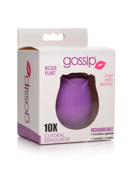 Curve Toys GOSSIP ROSE FLIRT 10X RECHARGEABLE SILICONE PURPLE