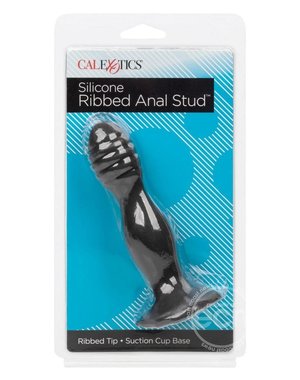CalExotics SILICONE RIBBED ANAL STUD BLACK
