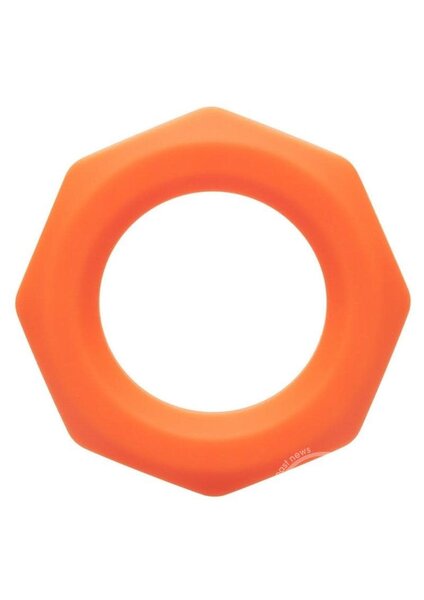 CalExotics ALPHA LIQUID SILICONE SEXAGON RING ORANGE
