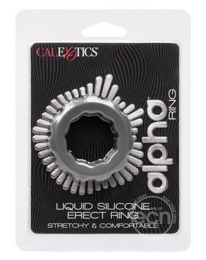 CalExotics ALPHA LIQUID SILICONE ERECT RING GREY