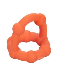 CalExotics ALPHA LIQUID SILICONE ALL STAR RING ORANGE
