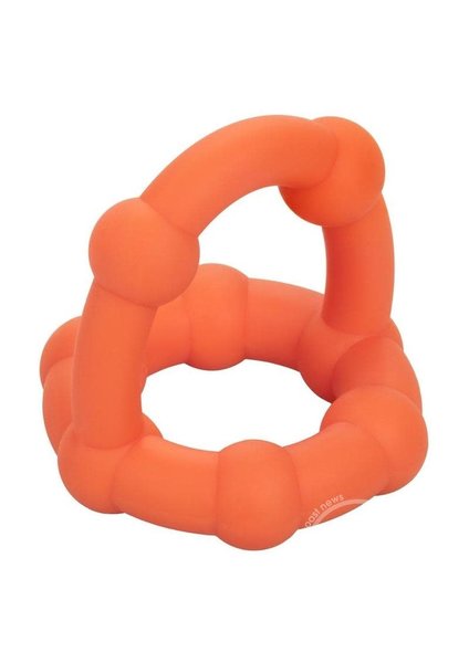 CalExotics ALPHA LIQUID SILICONE ALL STAR RING ORANGE