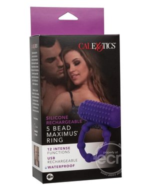 CalExotics SILICONE RECHARGEABLE 5 BEAD MAXIMUS RING
