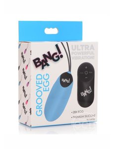 BANG! BANG 28X GROOVED RECHARGEABLE REMOTE CONTROL EGG