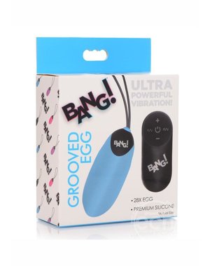 BANG! BANG 28X GROOVED RECHARGEABLE REMOTE CONTROL EGG