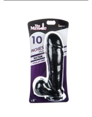 SI NOVELTIES THICK BALLS SUCT 10" BLACK