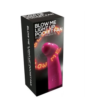 Hott Products LIGHT UP "BLOW ME" POCKET FAN PINK