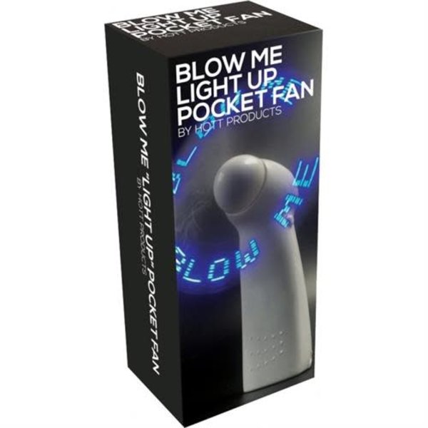 Hott Products LIGHT UP "BLOW ME" POCKET FAN WHITE