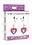 XR Brands CHARMED SILICONE LIGHT UP HEART NIPPLE CLAMPS PURPLE