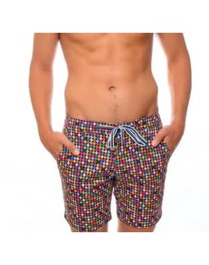 MIZUMI COUTURE MIZUMI SHORTS SEXAGON DESIGN MULTI COLOR