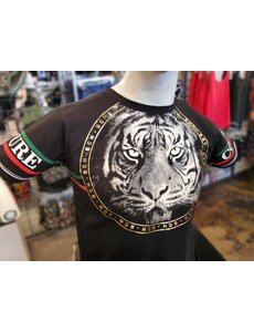 BUCHELI BUCHELI TIGER PRINT T-SHIRT BLACK